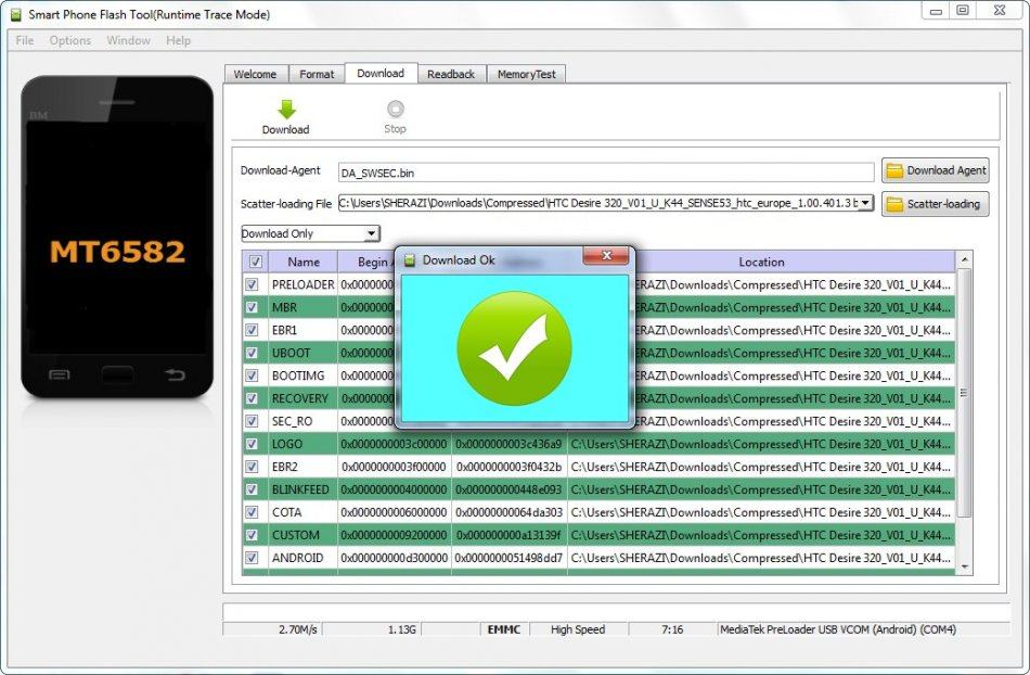 Hướng dẫn sử dụng SP Flashtool để Up ROM Cho điện thoại, máy tính bảng trang bị chip Mediatek