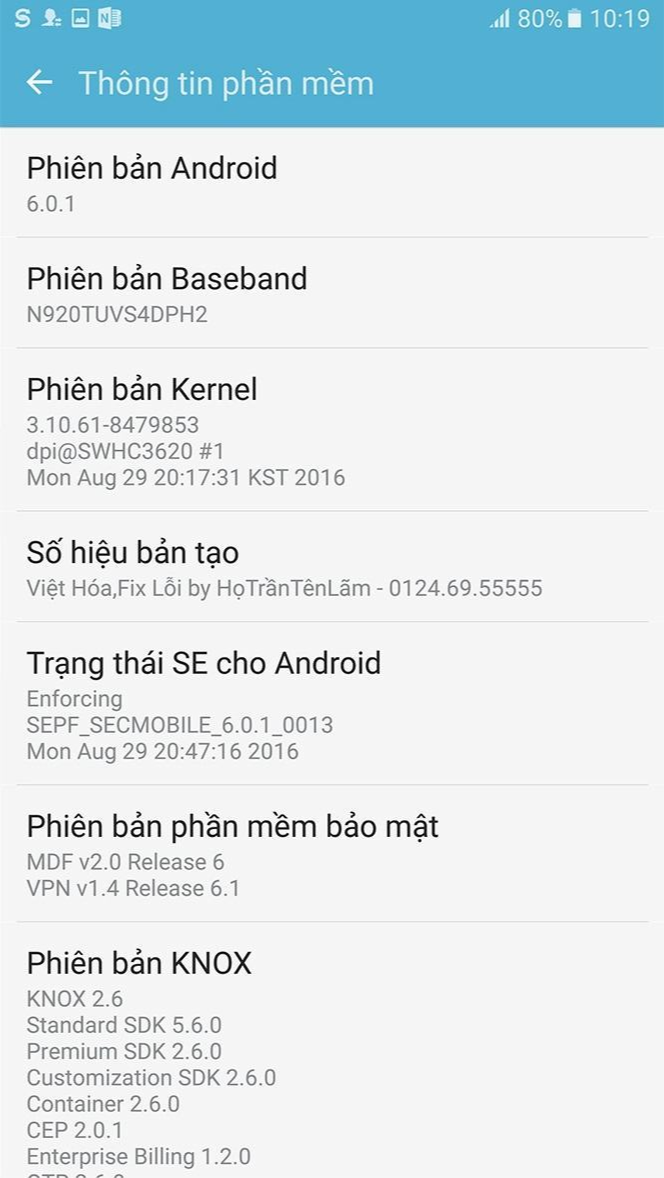 ROM Tiếng Việt cho Samsung Galaxy Note 5