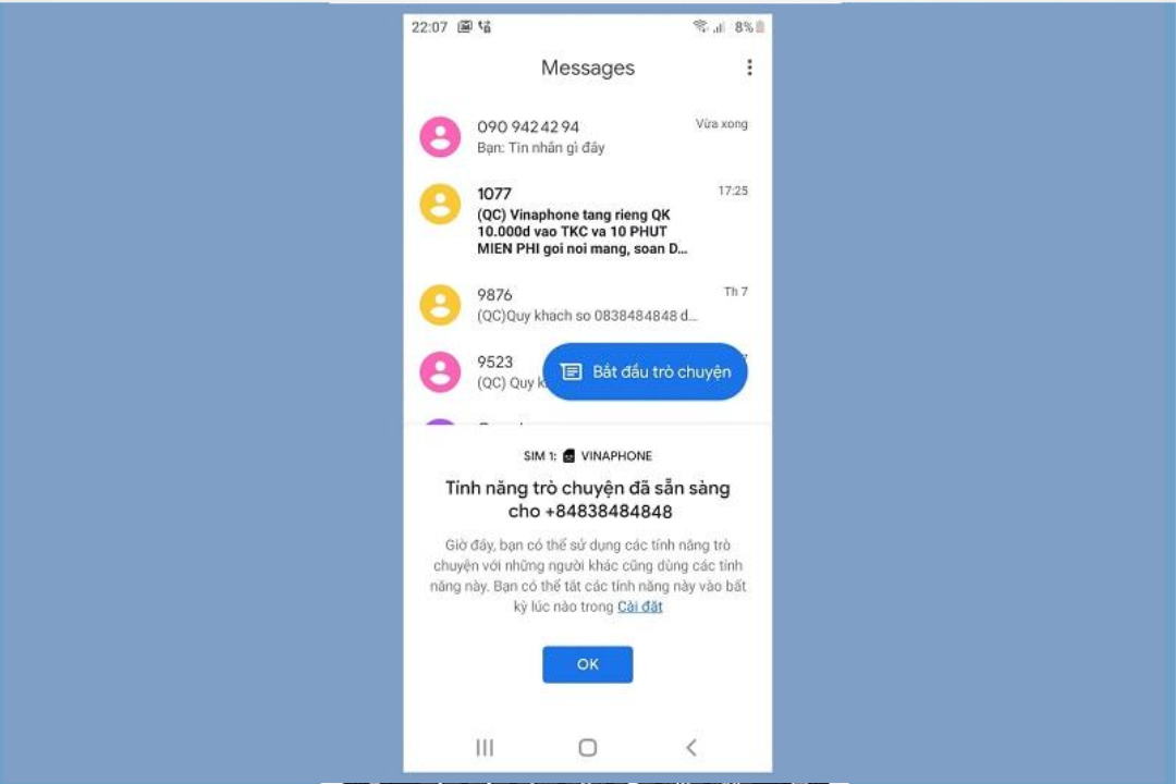 Google đã cho nhắn tin miễn phí tại Việt Nam nhưng nhiều người vẫn chưa dùng được