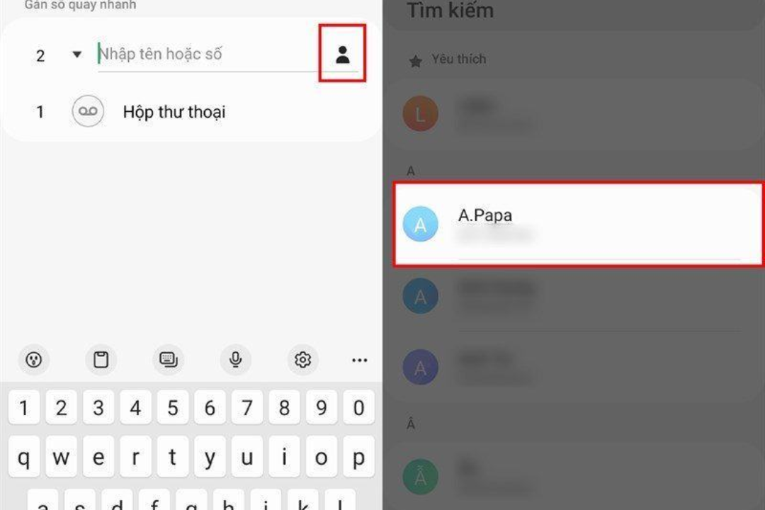 Cách quay số nhanh trên điện thoại Samsung